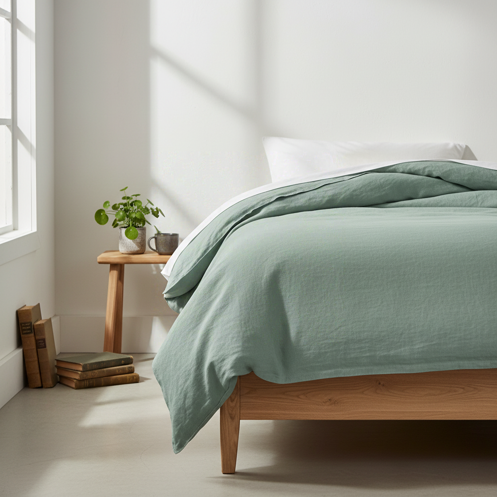 VIVARAISE Kala Housse de couette sauge - 240 x 220 cm