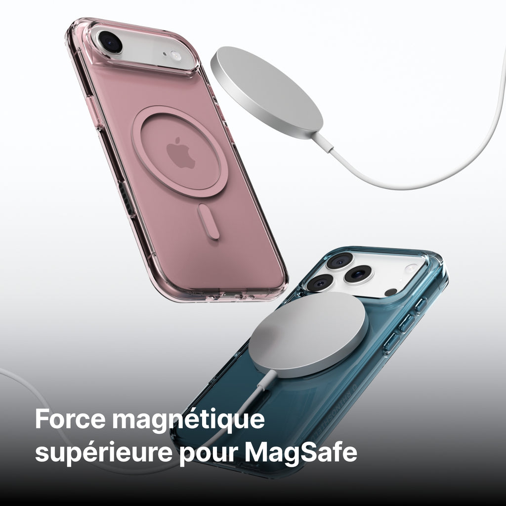 RHINOSHIELD Coque de téléphone compatible avec MagSafe pour iPhone 17, anti-jaunissement, force magnétique supérieure, dépasse les normes de protection militaires, transparente