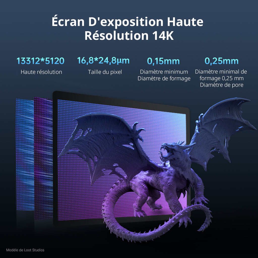 ANYCUBIC Photon Mono M7 14K - Imprimante 3D Résine - Écran LCD Monochrome 10,1 pouces - Source Lumineuse COB 3.0 - Vitesse d'impression 150 mm/h - Volume d'impression 223 x 126 x 230 mm