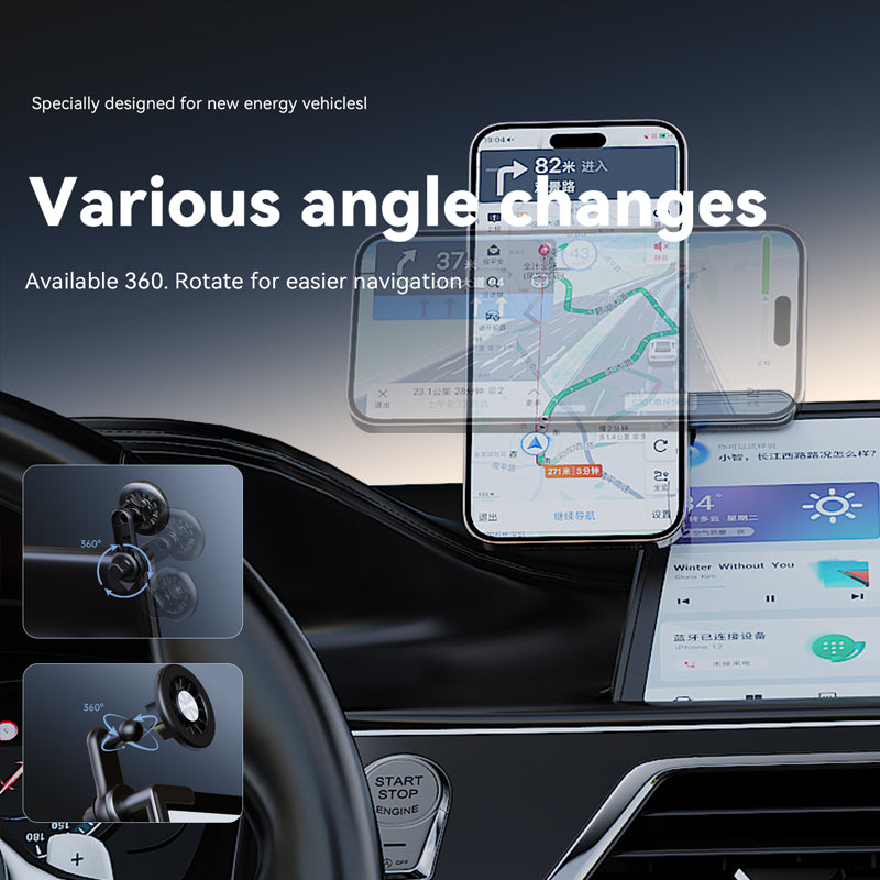 PAVAREAL CH73 Support de voiture magnétique puissant pour écran de véhicule à énergie nouvelle Noir