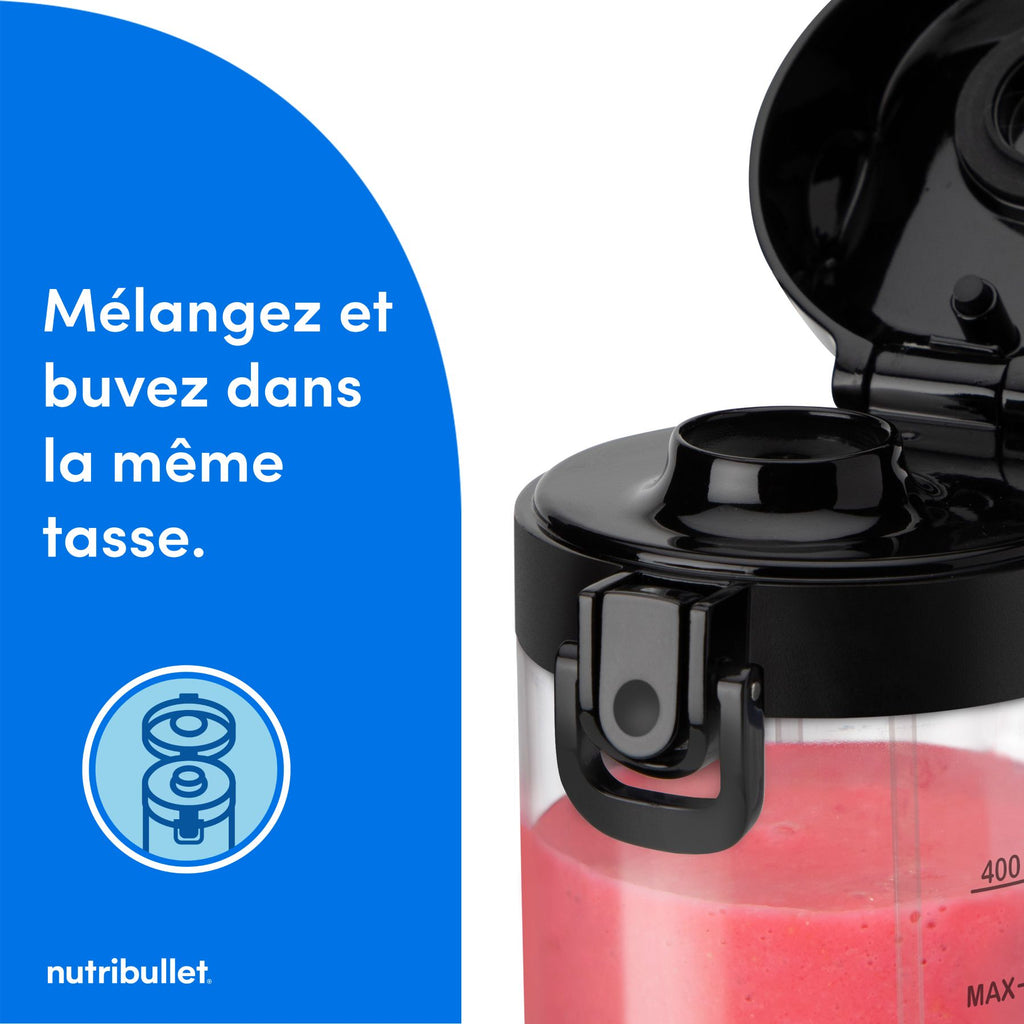 nutribullet Portable, Blender Personnel Rechargeable USB, NBP003B, Noir