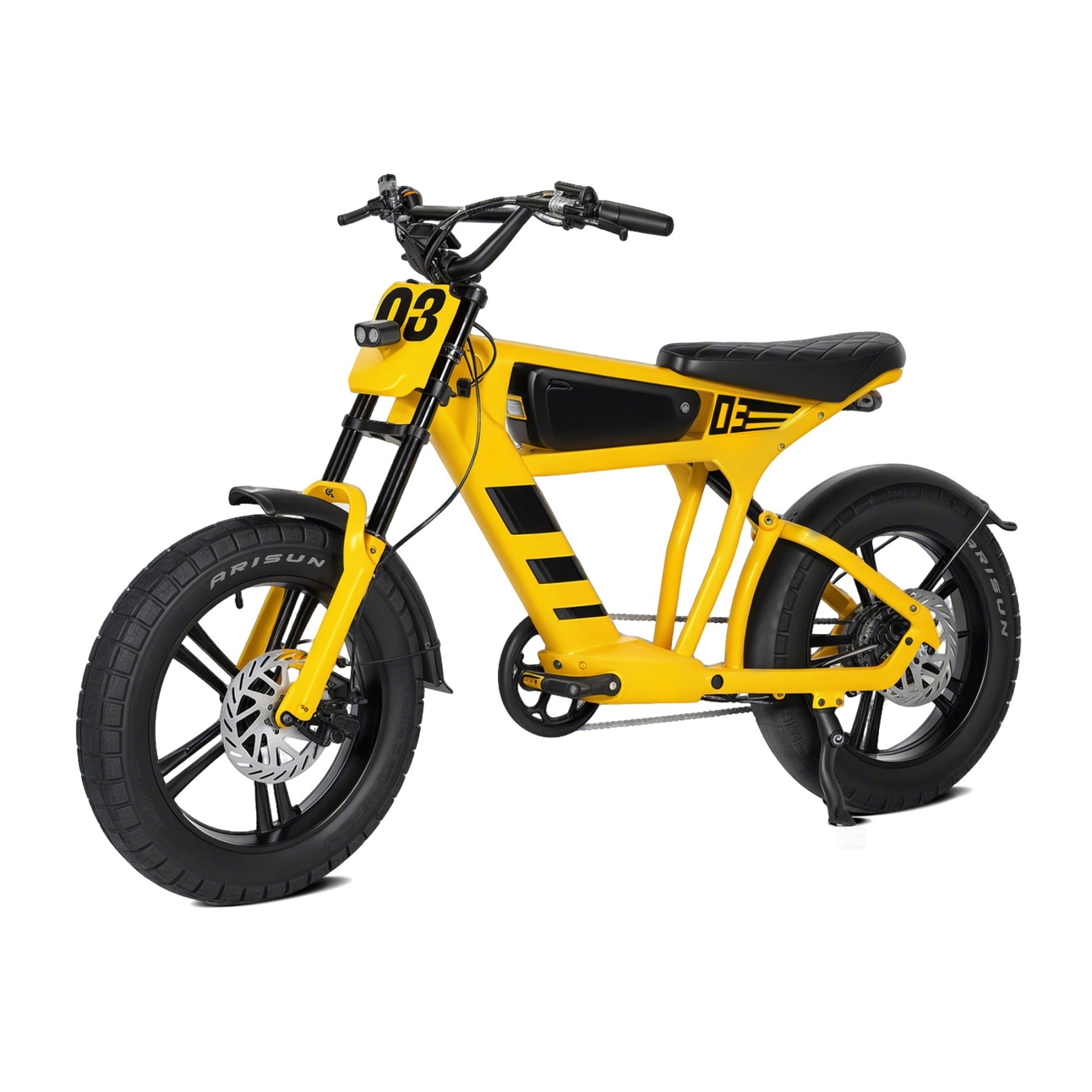 Mangosteen FT03 Vélo électrique 250W avec batterie au lithium 48V 18,2Ah amovible, 25 km/h, autonomie 75 km, pneus larges 20 x 4,5 pouces