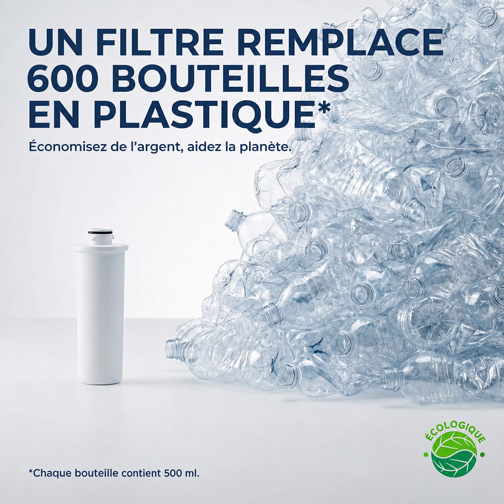 ROUNY Filtre de remplacement P1-UF, compatible avec le purificateur d'eau de bureau Pure 1, tige en carbone et membrane d'ultrafiltration UF