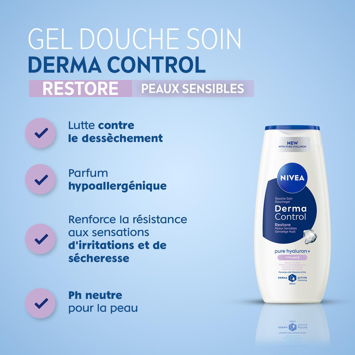 NIVEA Derma Control Restore - Gel douche corps - 250 ml