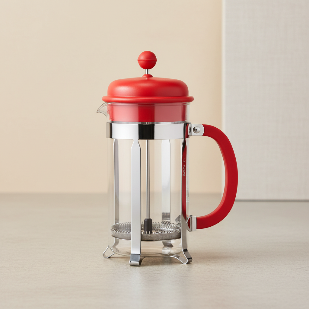 Bodum Caffettiera 1 L - 8 tasses - Rouge vif - Cafetière à piston