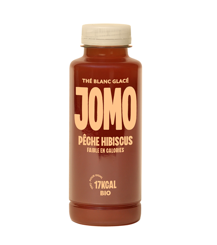 JOMO Thé blanc glacé pêche hibiscus pack de 12x35cl