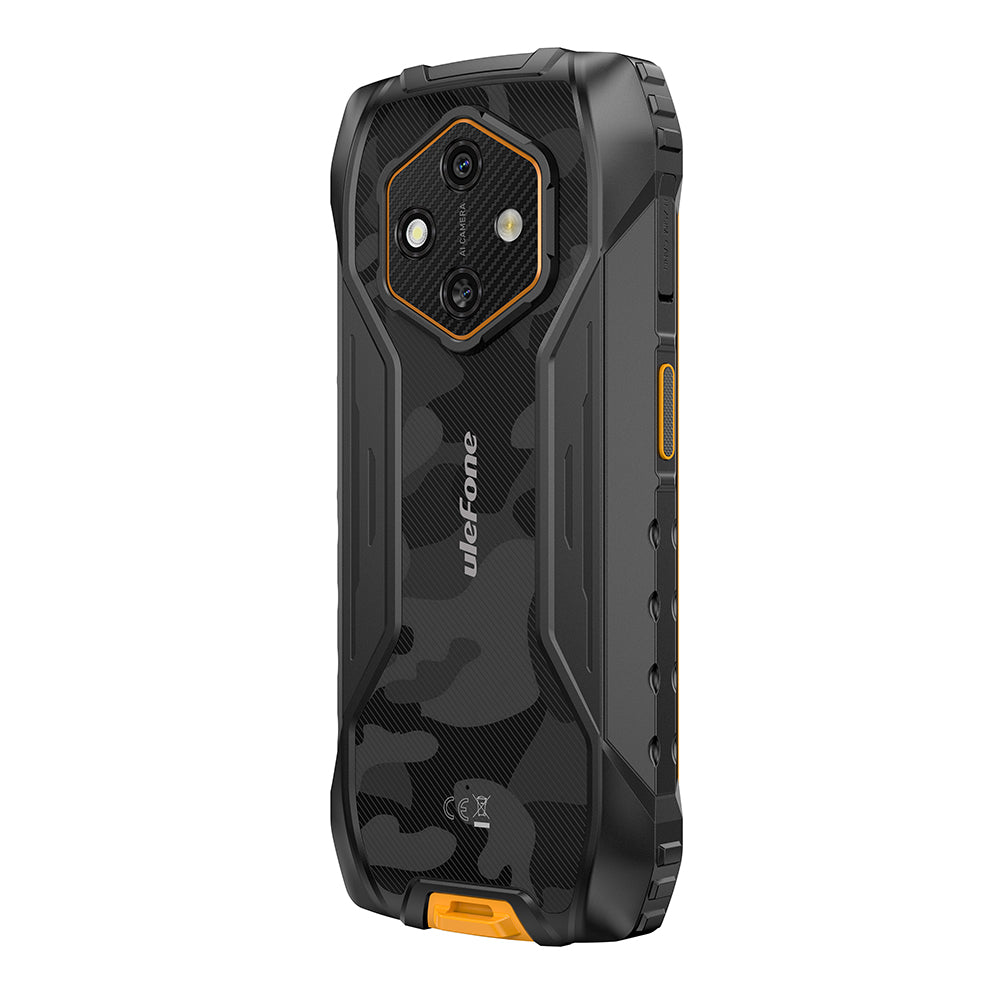 Ulefone RugKing 4 Pro Téléphone Rugged Orange, 16 Go + 256 Go Batterie 10200 mAh Écran 6,56" 120 Hz Double SIM, NFC