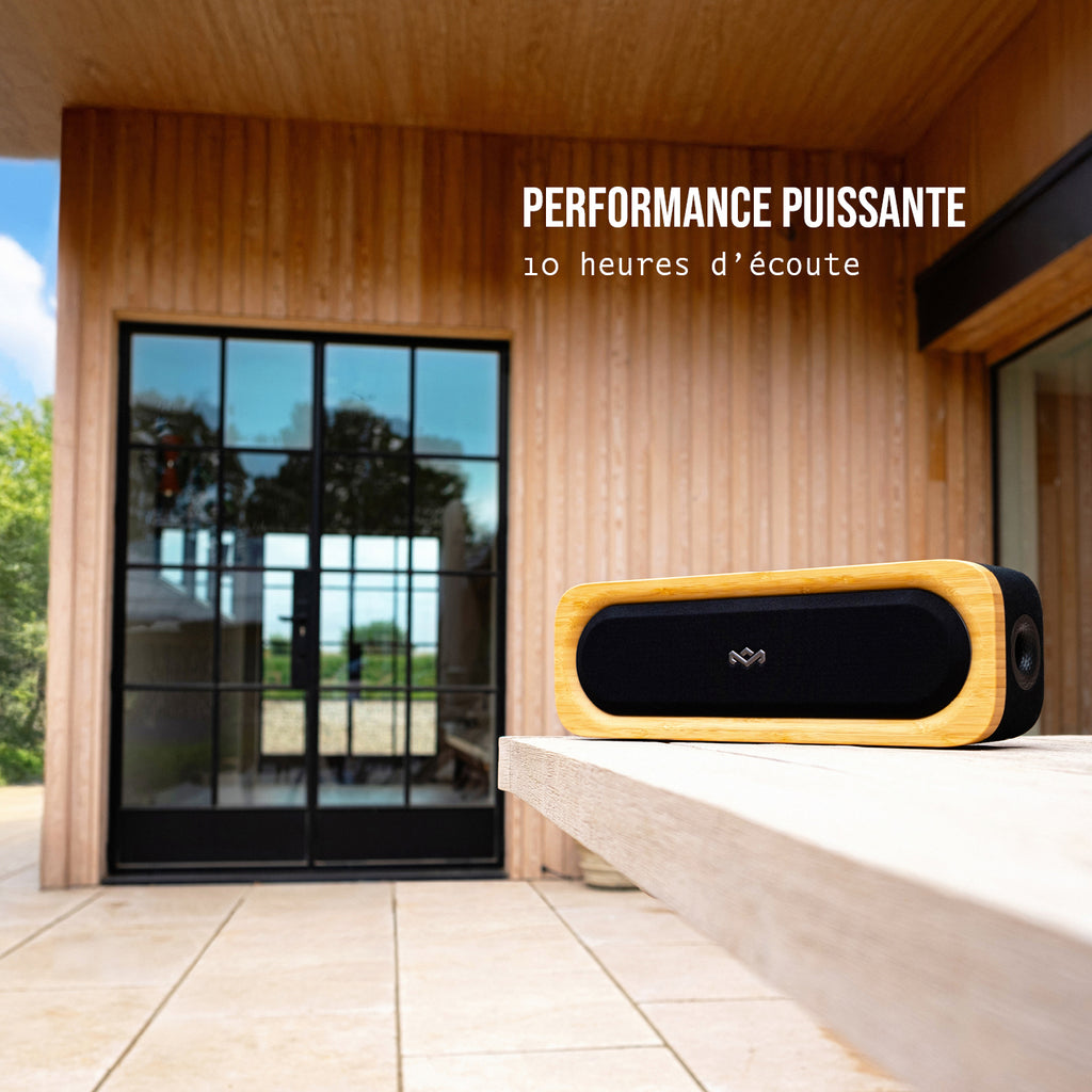 House of Marley Get Together 3 Enceinte Bluetooth portable compatible iPhone iPad Samsung & autres - Noir