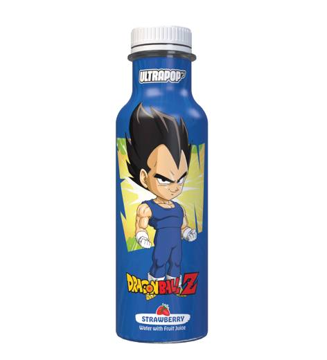 ULTRAPOP Dragon Ball Z Vegeta Boisson aromatisée jus de fruit saveur fraise - 33 cl