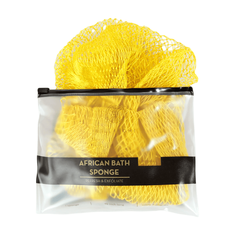 GENERIC - Kit Eponge Filet Africain Jaune avec Corde - 90g