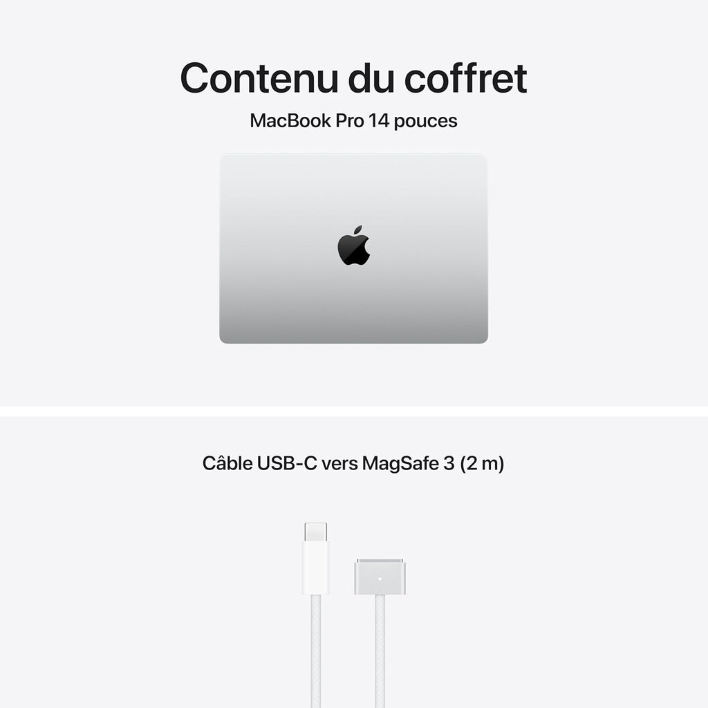 Apple MacBook Pro 14 pouces M5 Pro avec CPU 15 cœurs et GPU 16 cœurs RAM 24 Go, 1 To SSD Argent, AZERTY