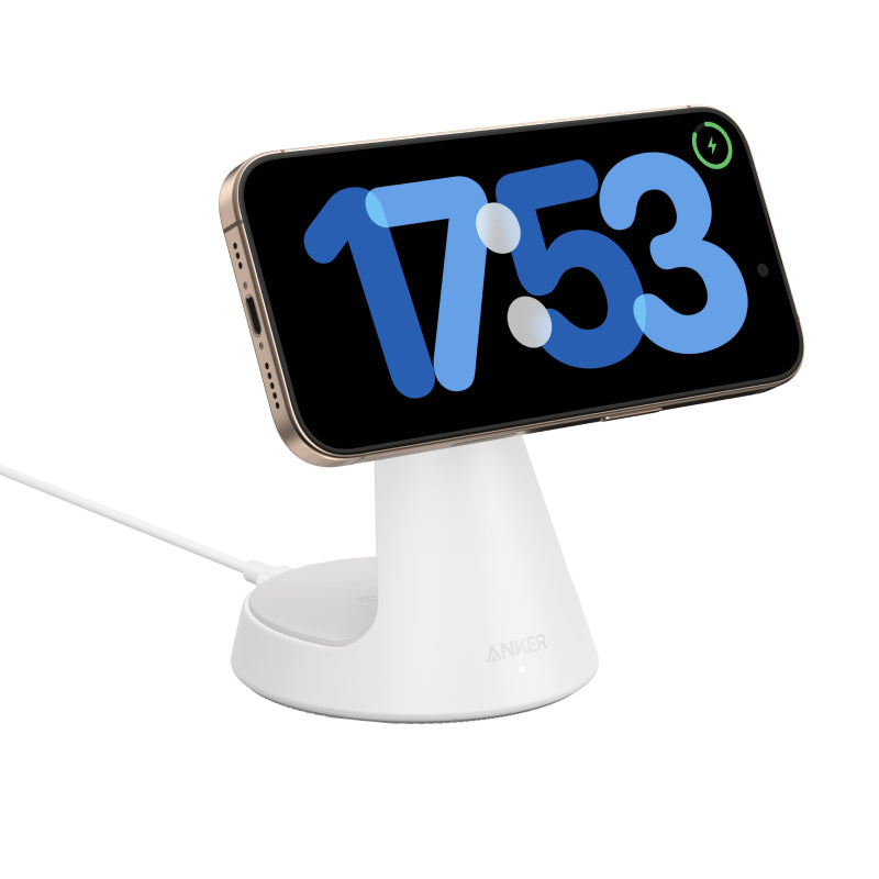 Anker MagGo chargeur sans fil 2-en-1 avec support dock - Blanc