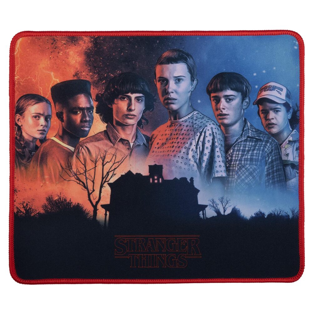 Konix Stranger Things Tapis de souris gaming 32 x 27 cm - Surface microfibre antidérapante - Caoutchouc - Motif Best Friends