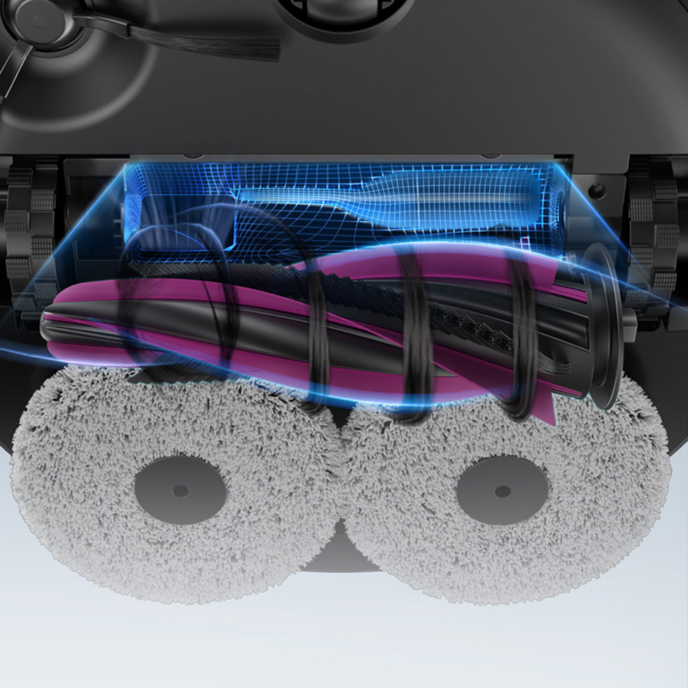 EziClean Robot aspirateur laveur connecté LIDAR avec fonction lavage et station de vidage de poussière EZIclean® PureFlow MAX