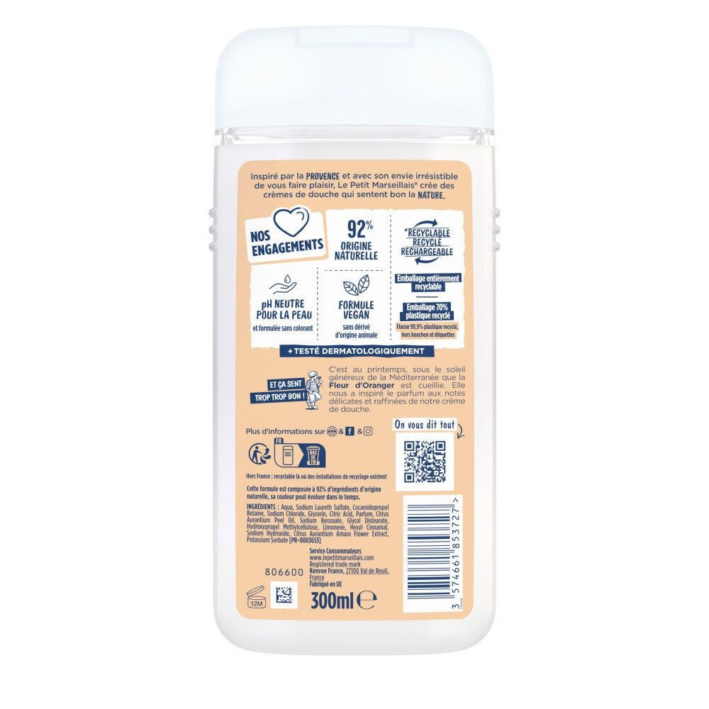 LE PETIT MARSEILLAIS Crème de douche fleur d'oranger 300ml