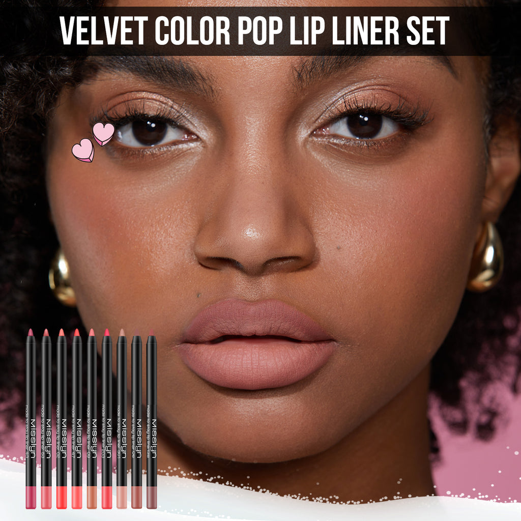Misslyn Coffret de crayons contour des lèvres Éclat de couleur velours 1