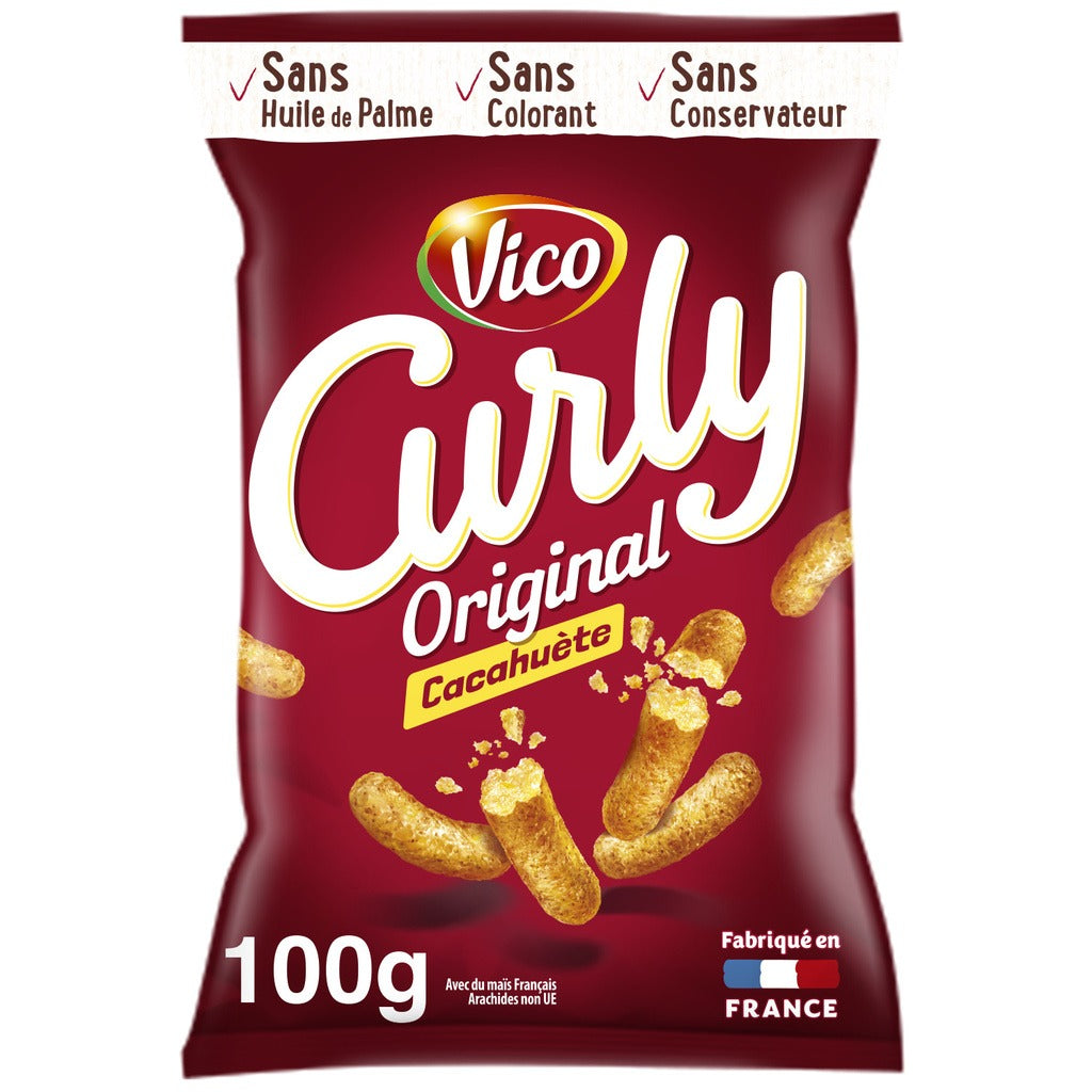 Vico Snack soufflé aux cacahuètes original bouclé, 100 g