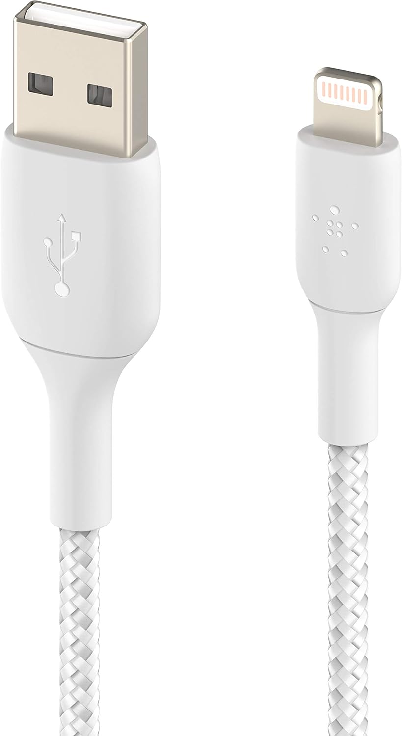 BELKIN Câble Lightning tressé USB-A 2 m - Blanc