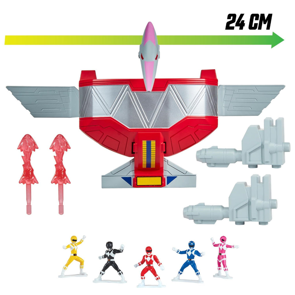 Power Rangers Collection MegaZord Figurine d'action Zord articulée combinable 20 cm Modèle Pterodactyl DinoZord Dès 4 ans PWG053