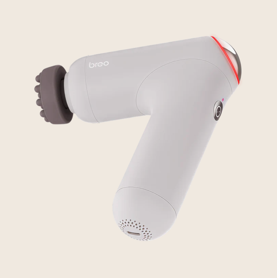 breo Pistolet de massage Lucky 7 avec chaleur, masseur musculaire à percussion profonde, stimulateur, relaxation du corps, faible bruit pour récupération, sport