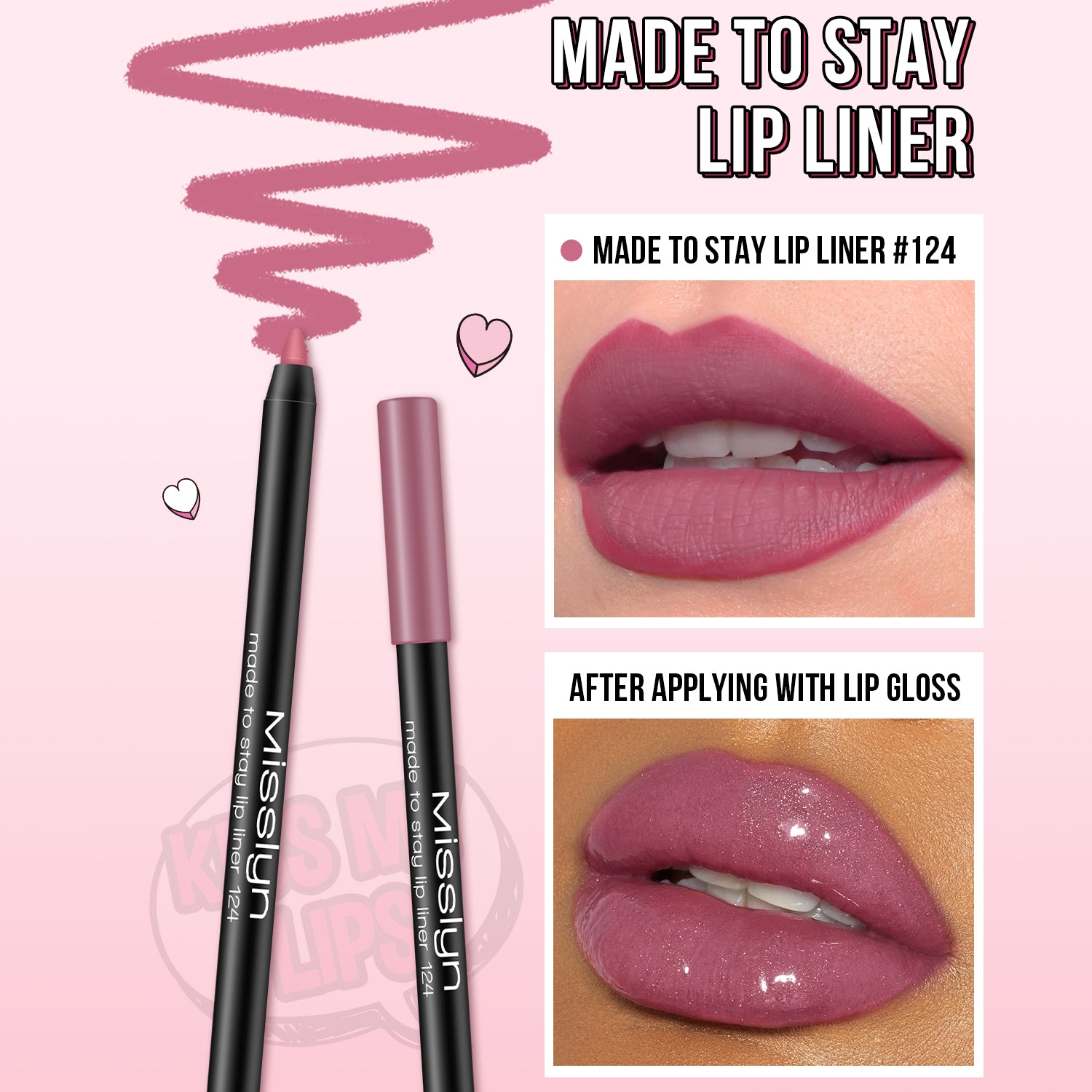 Misslyn Crayon contour des lèvres Made to Stay 124