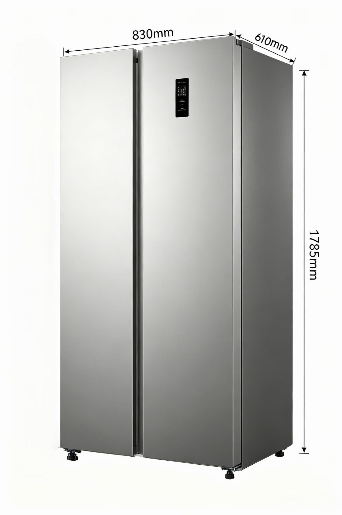 Sonlu CC-520WE 444L Grande capacité de, sans givre, fonctionnement ultra-silencieux à seulement 40 dB, refroidissement rapide et design argent clair[Classe énergétique E]