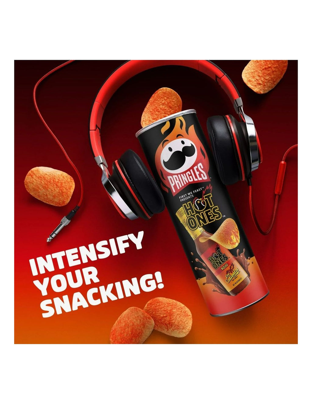 PRINGLES Chips Hot Ones saveur Rojo 156 g