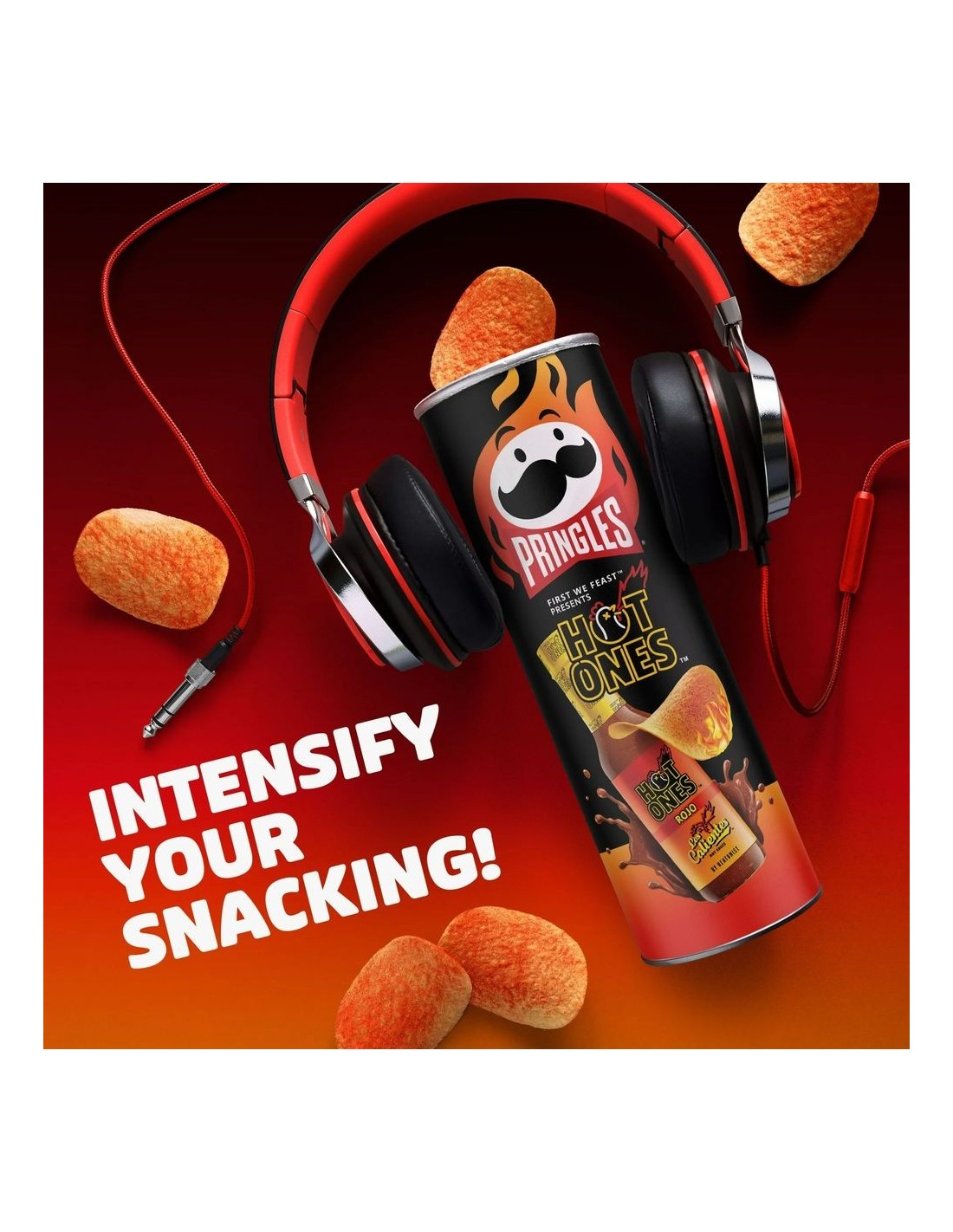 PRINGLES Chips Hot Ones saveur Rojo 156 g