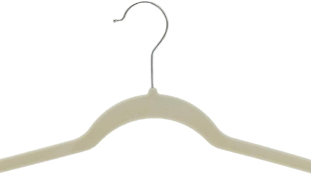 ANQI Lot de 30 cintres en velours antidérapants - Ivoire/beige