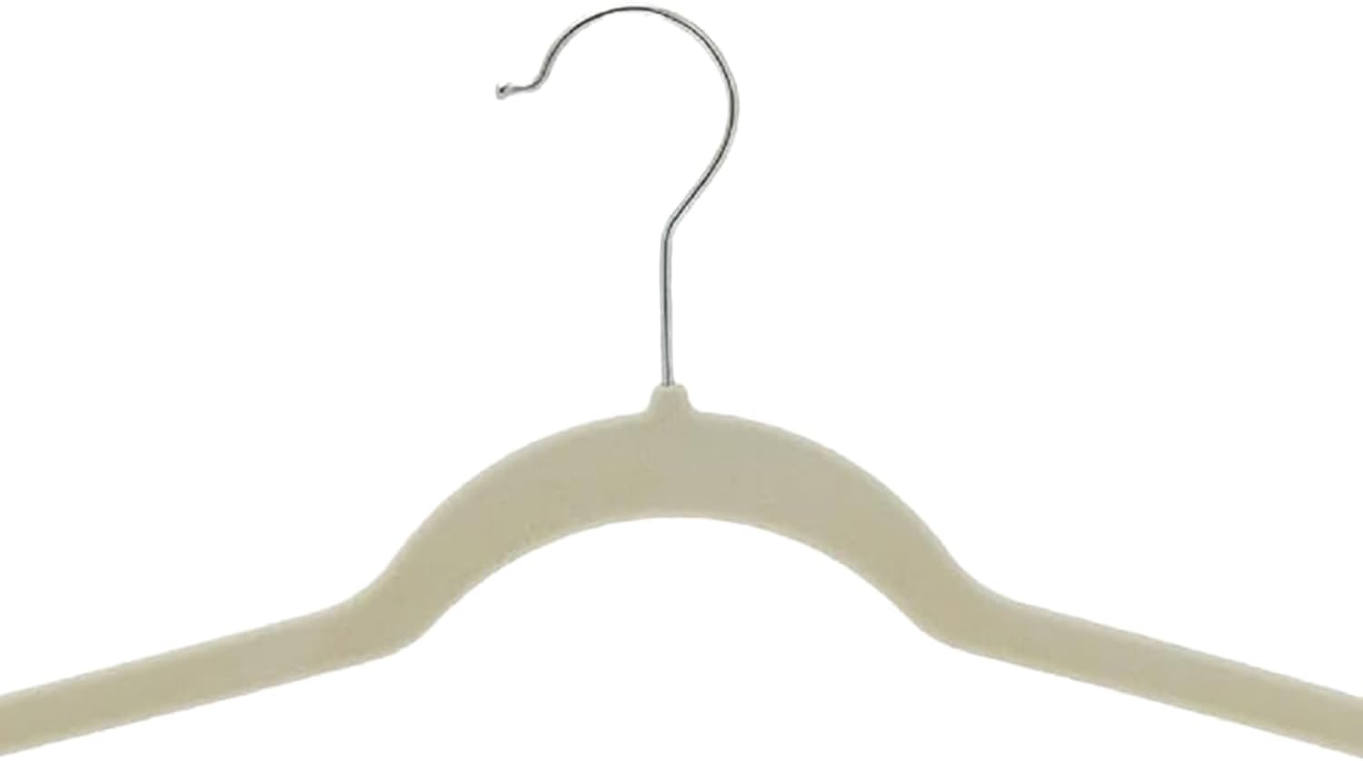 ANQI Lot de 30 cintres en velours antidérapants - Ivoire/beige