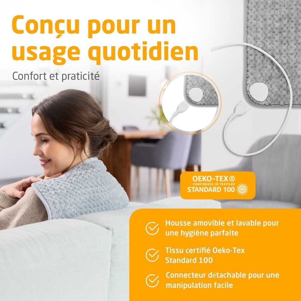 medisana HP 516 Coussin chauffant Gris Ultra-doux 4 niveaux de chaleur Arrêt automatique