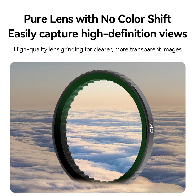 Ochama × JD Jingzao Ensemble de filtres Action compatible avec DJI Action3/4/5PRO, ensemble de 4 filtres, filtre polarisant CPL, filtres à densité neutre ND8/16/36, accessoires pour caméra DJI
