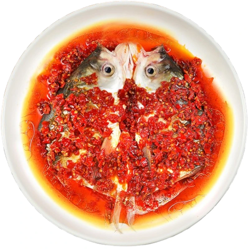 Tête de Carpe Argentée Liangren Surgelée (Piment Rouge Haché) 600g