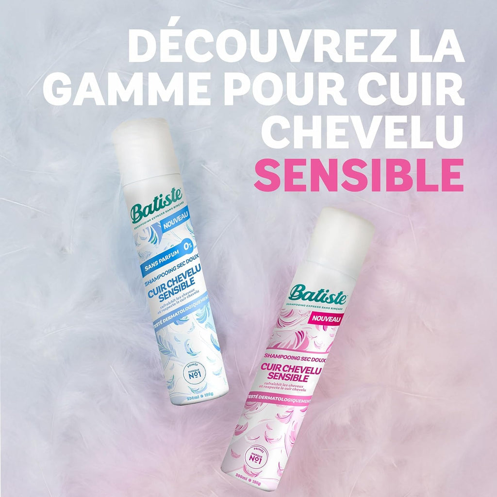 Batiste Shampooing sec pour cuir chevelu sensible à l'aloé vera - 200 ml