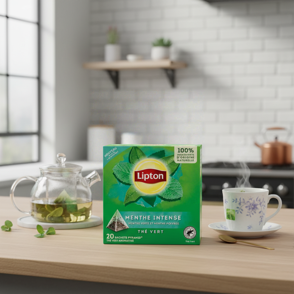 LIPTON Thé vert menthe intense 20 sachets