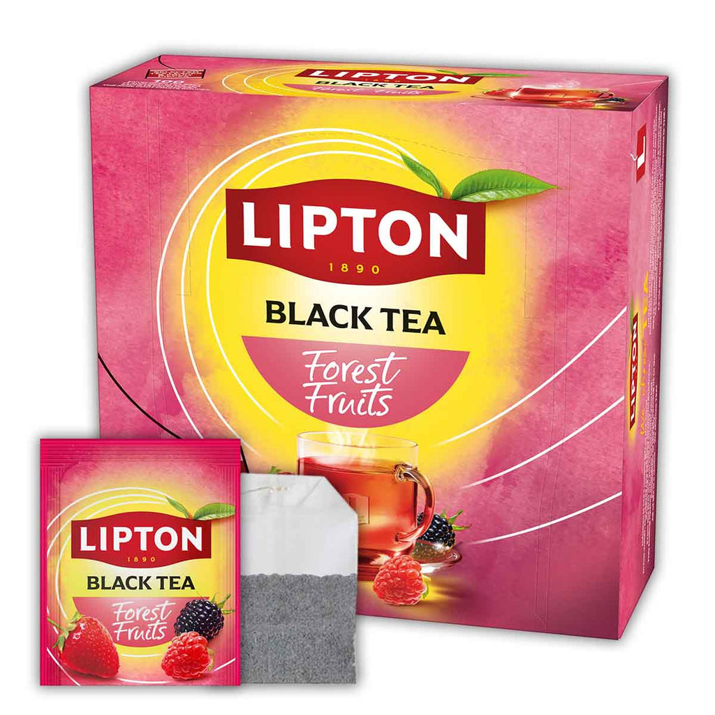 LIPTON Coffret Thé noir fruits rouges 100 sachets