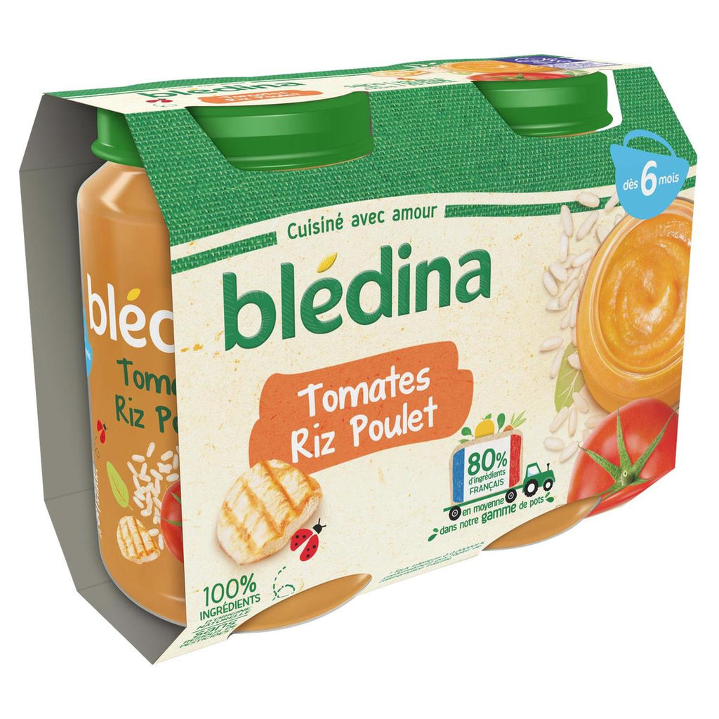 BLEDINA Pot salés tomate riz poulet dès 6 mois 2x200g