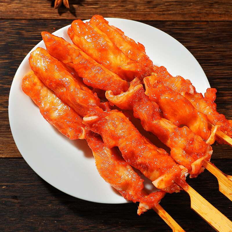 FRESHASIA Brochettes croustillantes de cartilage de poulet teriyaki grillées au charbon, 240 g