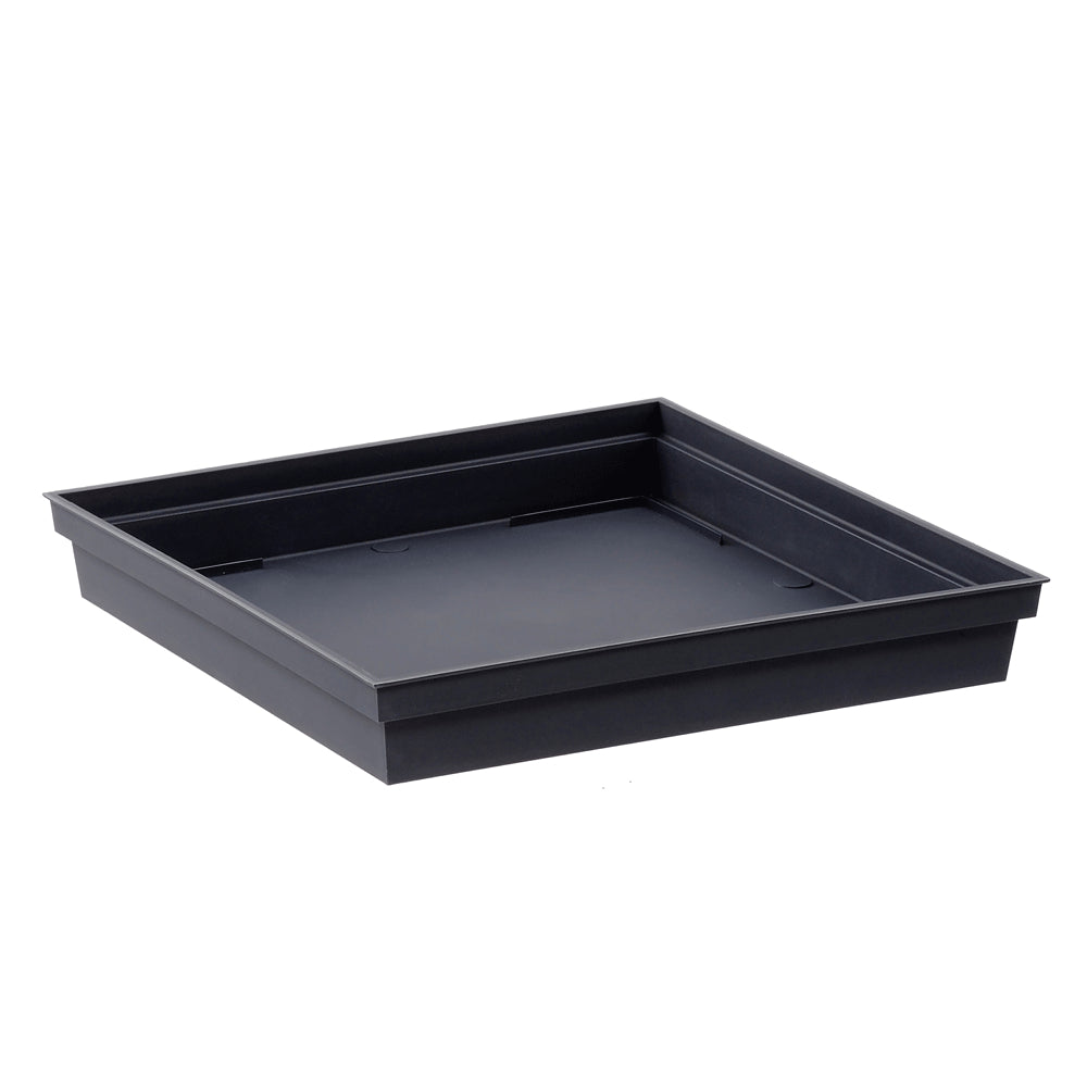 EDA Soucoupe carrée TOSCANE Gris anthracite 32,6 cm Pour s s 13627, 13628, 13635 et 13639 Dim. 32,6 x 32,6 x 4,9 cm