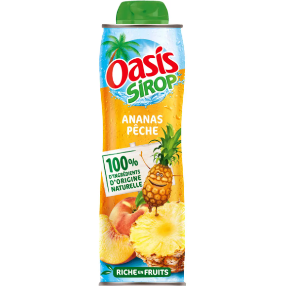 OASIS Sirop Ananas Pêche 60cl
