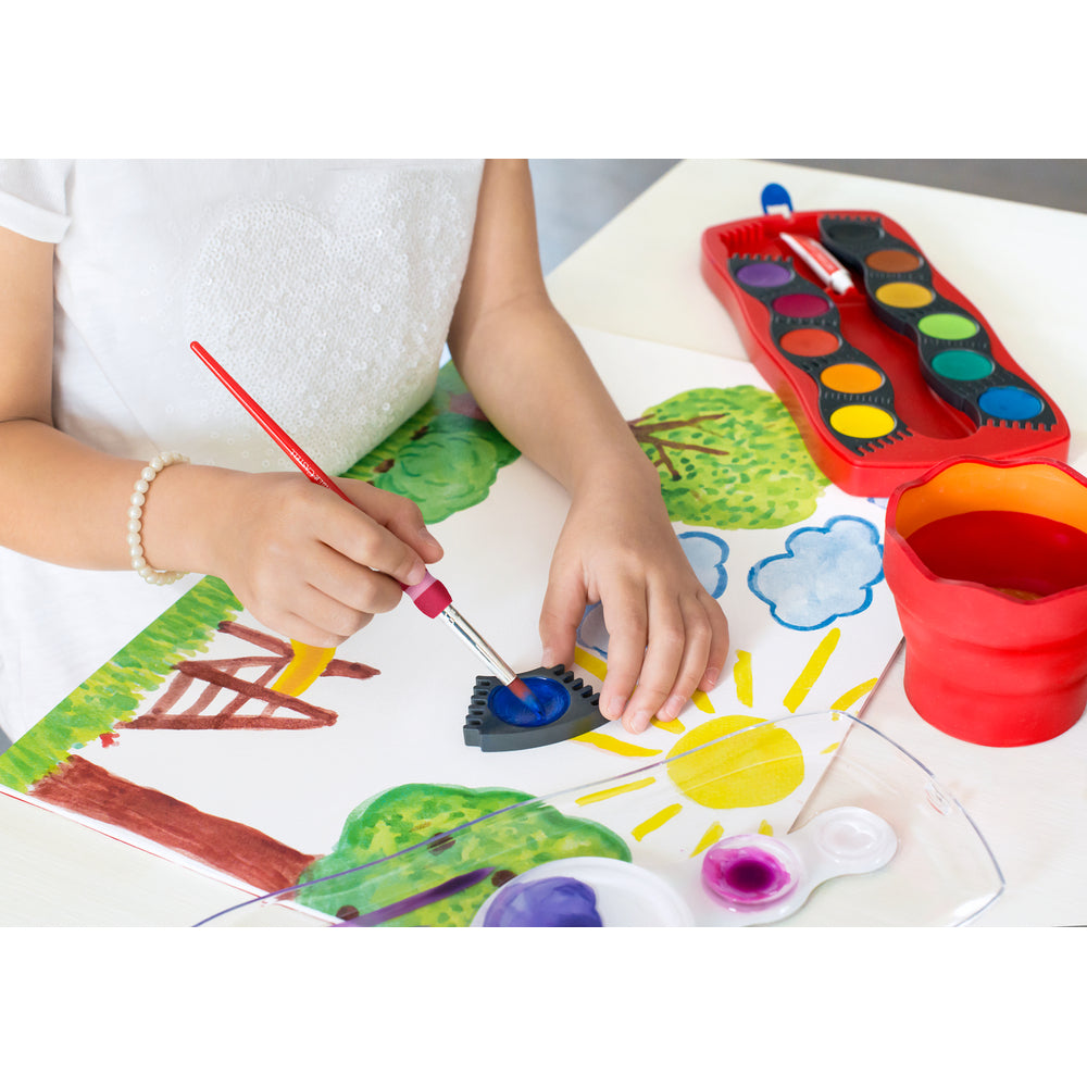 Faber-Castell Palette de peinture Connector 12 couleurs - Rouge
