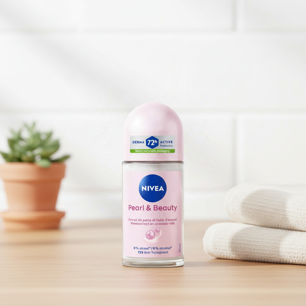 NIVEA Déodorant Femme Aisselles Pearl & Beauty Protection 72h Bille 50 ml