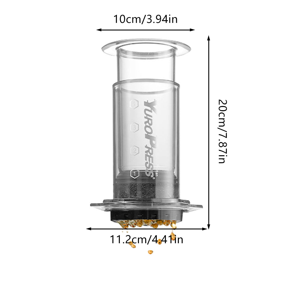 Huacan Cafetière à pression manuelle pour extraction concentrée