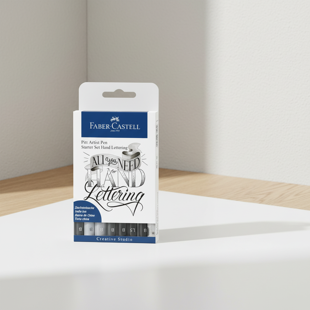 Faber-Castell Lot de 8 feutres Pitt Artist à l'encre de Chine pour calligraphie
