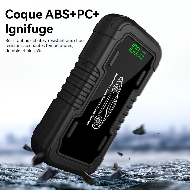 Démarreur de Voiture Porbi S903 2000A Peak Bloc d'Alimentation de Démarreur Portable, Booster de Batterie 20000mAh pour Véhicules Essence et Diesel 12V, SUV, Fourgonnette et Moto