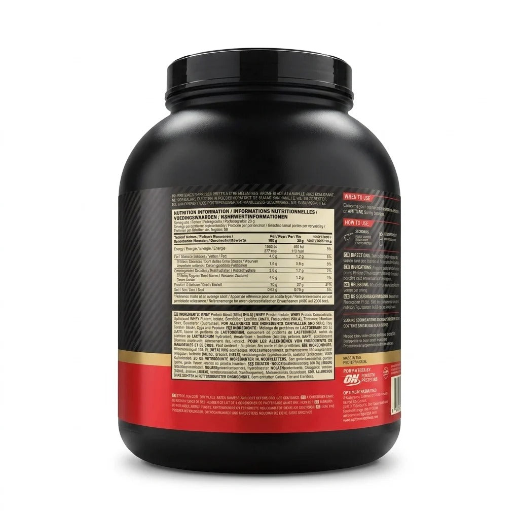 Optimum Nutrition Gold Standard 100% Whey Protein, saveur glace vanille 2,04 kg (68 portions)
