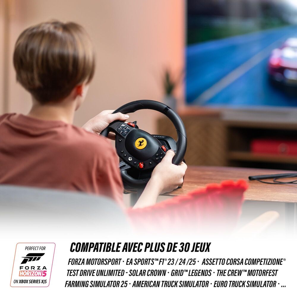 Thrustmaster T98-X Ferrari 296 GTS Volant de course avec pédalier pour Xbox Series X/S/One/PC - Noir