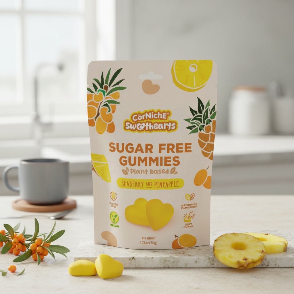 Corniche Sweethearts bonbons gélifiés sans sucre argousier et ananas - 50 g