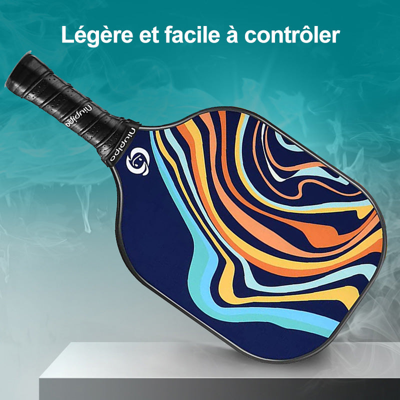 Niupipo Lot de 4 raquettes de pickleball (2 raquettes pour adultes + 2 raquettes pour enfants) – Fibre de verre, Noyau en nid d’abeille en polypropylène, Certifié USAPA, Poignée confortable, Parfait pour une utilisation familiale, MX-23