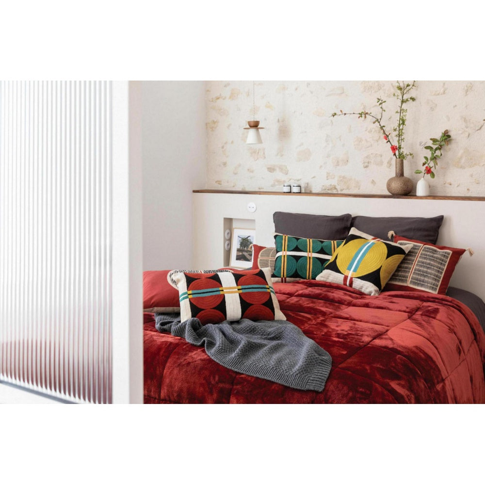 VIVARAISE Plaid Betender géranium - 130 x 180 cm